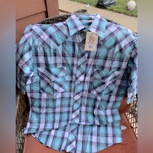 Roper snap up short sleeve dress shirt
